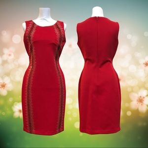 Calvin Klein NWT Casual Red Dress Size 8